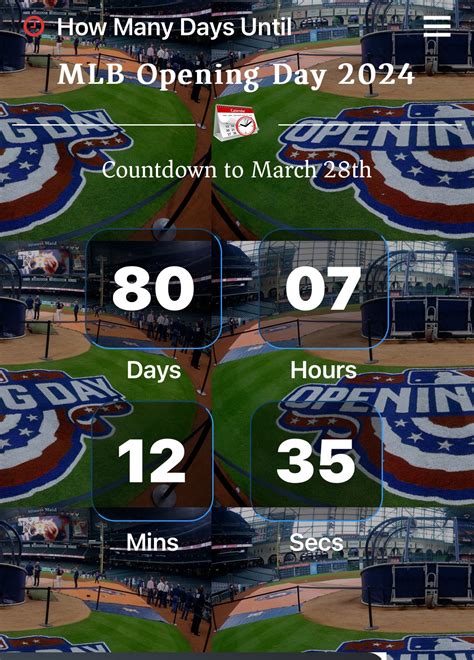 How Many Days Until Baseball Season